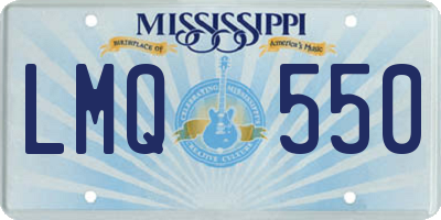 MS license plate LMQ550