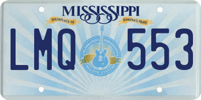 MS license plate LMQ553