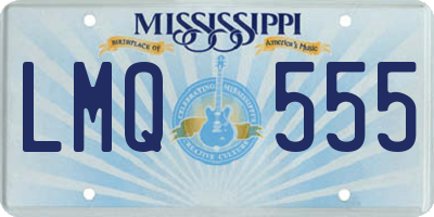 MS license plate LMQ555