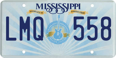 MS license plate LMQ558