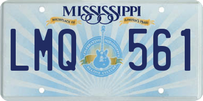 MS license plate LMQ561