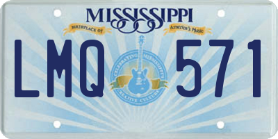 MS license plate LMQ571