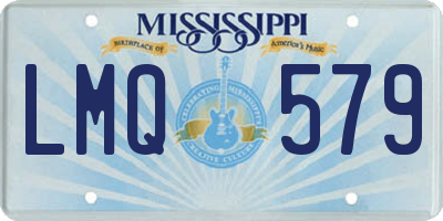 MS license plate LMQ579
