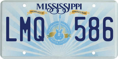 MS license plate LMQ586