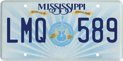 MS license plate LMQ589