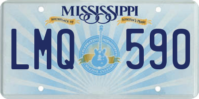 MS license plate LMQ590