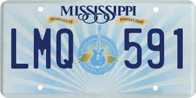 MS license plate LMQ591
