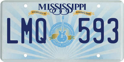 MS license plate LMQ593