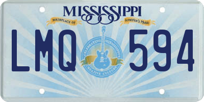 MS license plate LMQ594