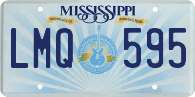 MS license plate LMQ595