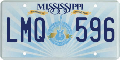 MS license plate LMQ596