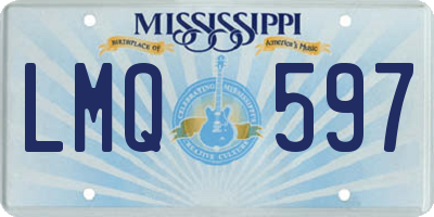 MS license plate LMQ597