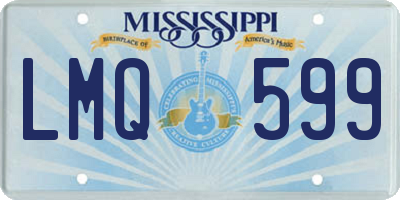 MS license plate LMQ599