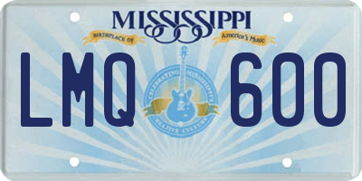 MS license plate LMQ600