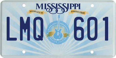 MS license plate LMQ601