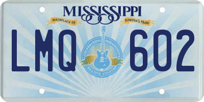 MS license plate LMQ602
