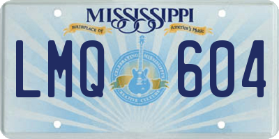 MS license plate LMQ604