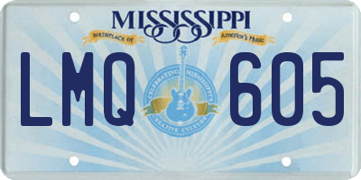 MS license plate LMQ605