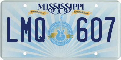 MS license plate LMQ607