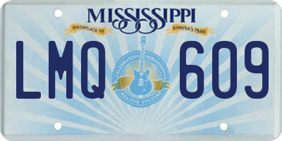 MS license plate LMQ609