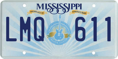 MS license plate LMQ611