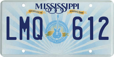 MS license plate LMQ612