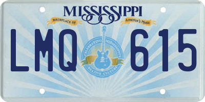 MS license plate LMQ615