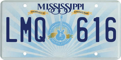 MS license plate LMQ616