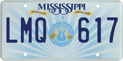 MS license plate LMQ617