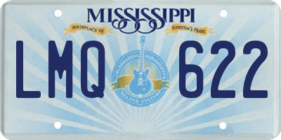 MS license plate LMQ622