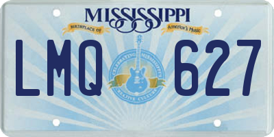 MS license plate LMQ627