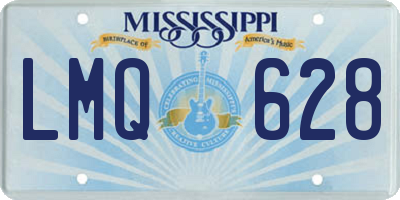 MS license plate LMQ628