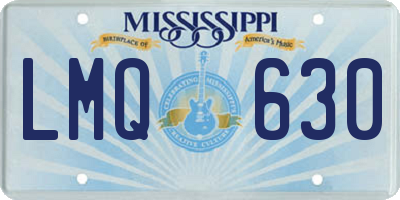 MS license plate LMQ630