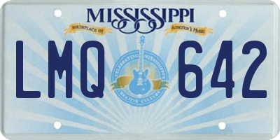MS license plate LMQ642