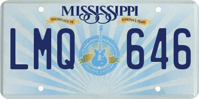 MS license plate LMQ646