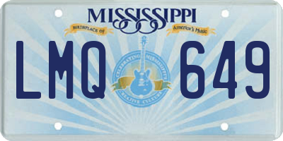 MS license plate LMQ649
