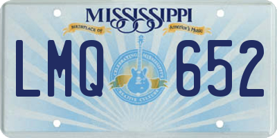 MS license plate LMQ652