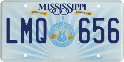MS license plate LMQ656