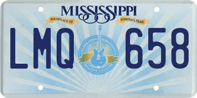 MS license plate LMQ658
