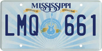 MS license plate LMQ661