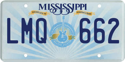 MS license plate LMQ662