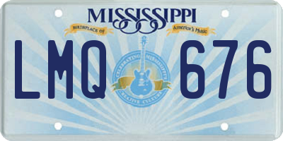 MS license plate LMQ676