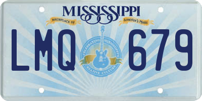 MS license plate LMQ679