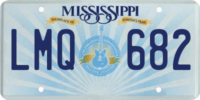 MS license plate LMQ682