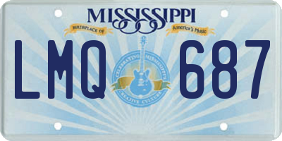 MS license plate LMQ687