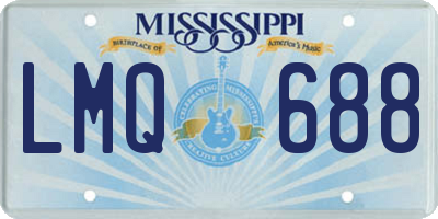 MS license plate LMQ688