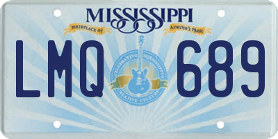 MS license plate LMQ689