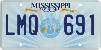 MS license plate LMQ691