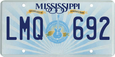 MS license plate LMQ692