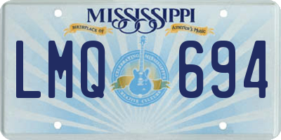 MS license plate LMQ694